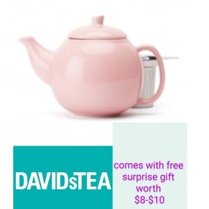 NWT DAVIDsTea Baby Pink Teapot
